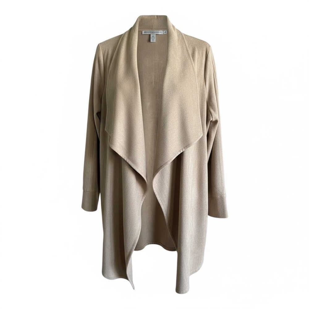 Gretchen Scott XL faux Suede Vegan Waterfall Open Cardigan